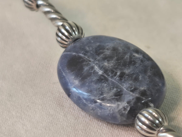 Carolyn Pollack Amethyst Sodalite Sterling Silver Necklace w/Pendant