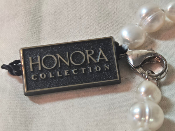 Honora Keshi Cultured pearl Turquoise 38" long strand necklace, sterling, New In Box