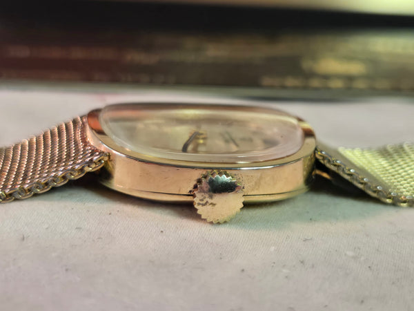 Jules Jurgensen 14k Mens 17j #9003 wristwatch c.1970 original box, just serviced
