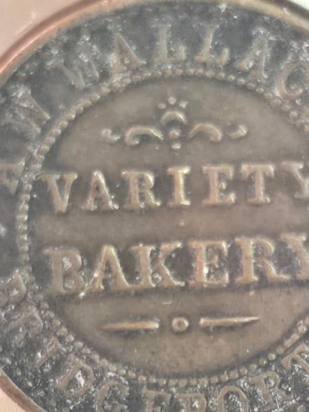 1863 Civil War Token A.W. Wallace's Bakery coin