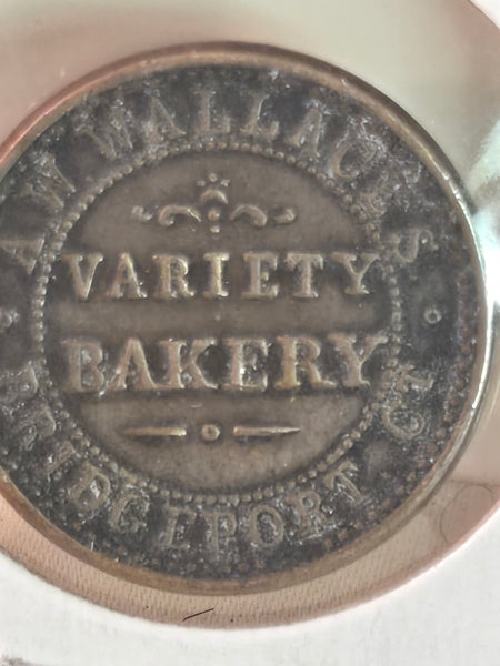 1863 Civil War Token A.W. Wallace's Bakery coin