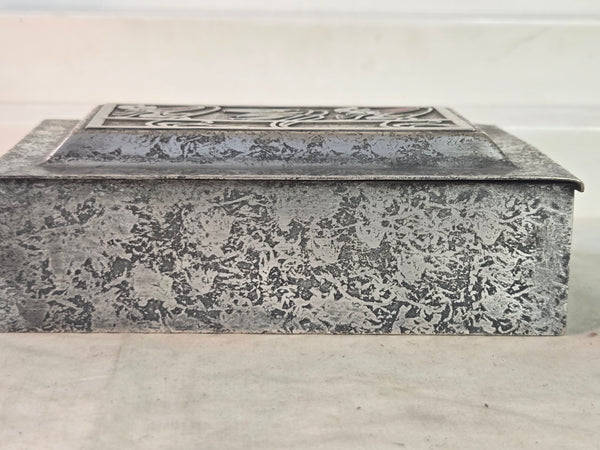 Heintz Sterling on Bronze card, Cigarettes Box Arts Crafts, Pat Aug 27 1912