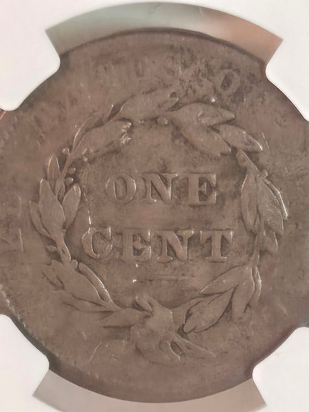 1838 US Coronet Head Large Cent coin NGC VF details, environmental damage
