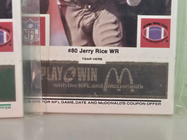1986 McDonald's cards Jerry Rice, 4 unopened packs of 24, all 4 colors