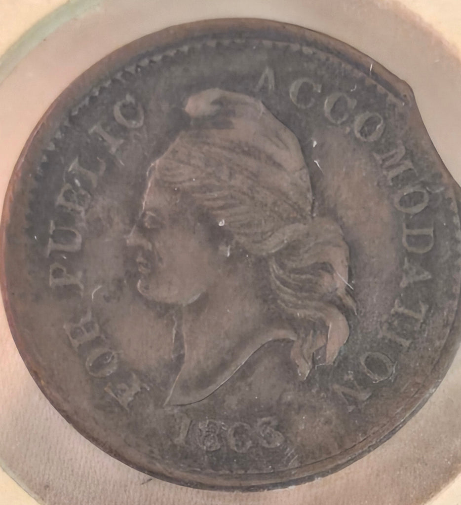 1863 Civil War Token For Public Accomodation 37/434 4% clip