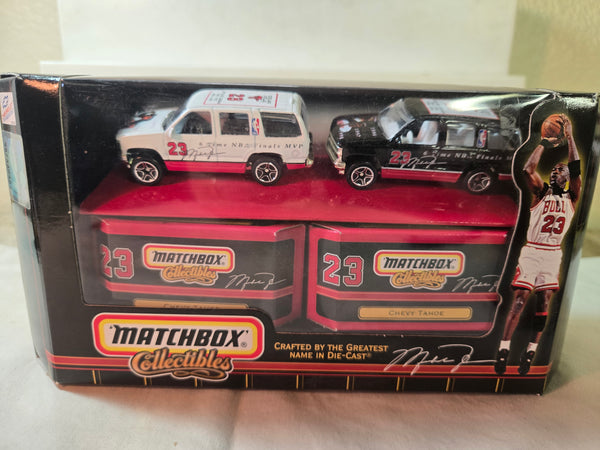 Matchbox #38183 Michael Jordan Chicago Bulls 2 car Diecast c.1999