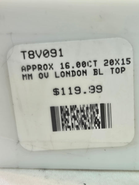 16 ct. London Blue Topaz gemstone 15 x 20mm