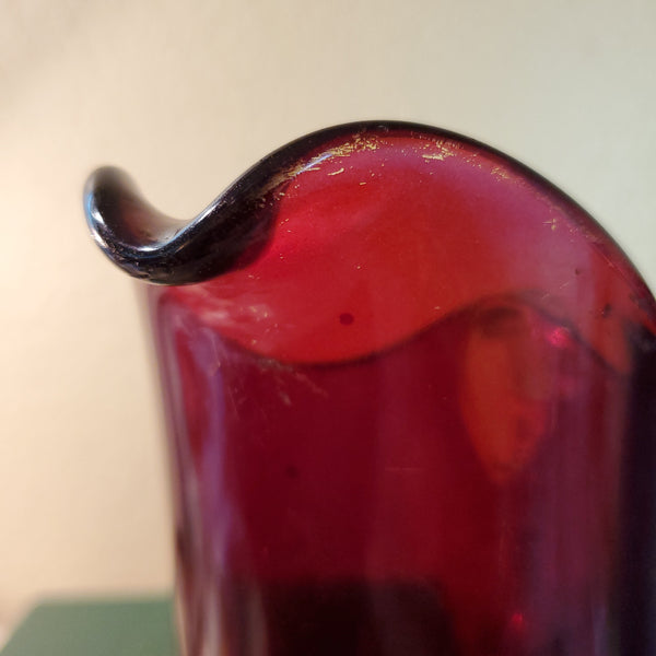 Ruby stained water pitcher 1908, 20" Tall