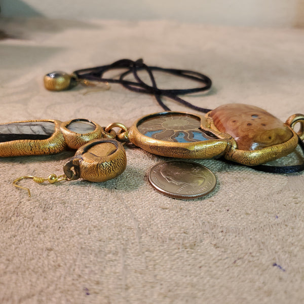 Susan Sorrentino Nautilus Necklace & earrings