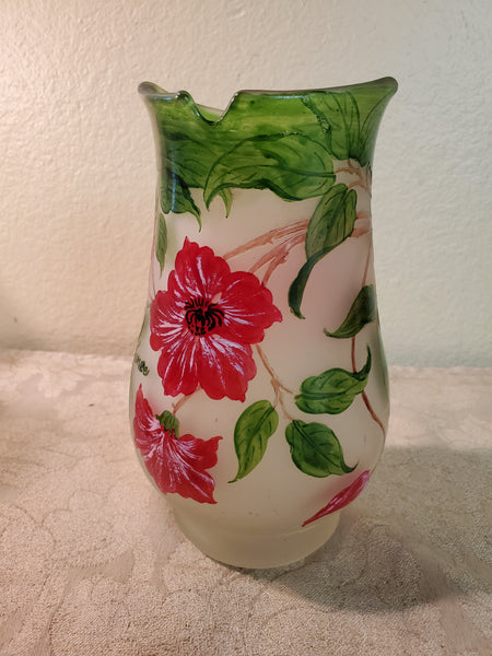 Esmee Hand Painted art glass vase Jean Paul Esmee France