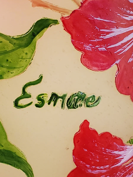 Esmee Hand Painted art glass vase Jean Paul Esmee France