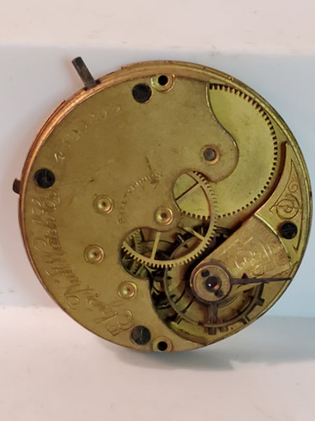 Elgin pocket watch movement model 1, 6 size, 7j, grade 95, c.1892