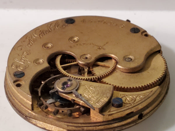 Elgin pocket watch movement model 1, 6 size, 7j, grade 95, c.1892