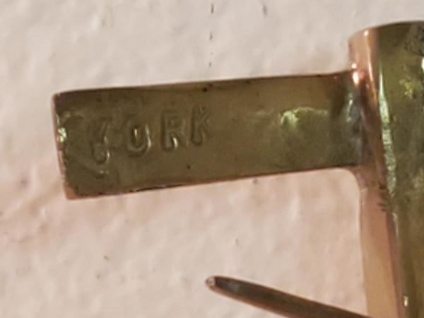 Brass Hobo & Dog statue 5" Made in Britian