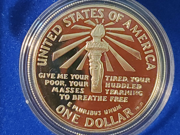 1986 Illis iland Liberty proof dollar & half U.S. set