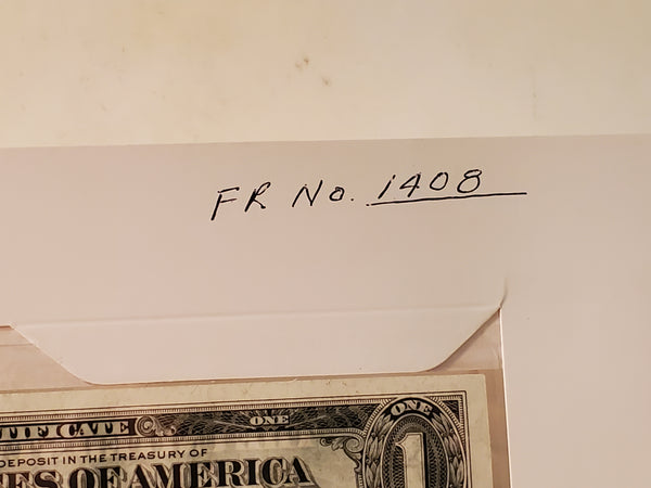 1935-A U.S. Silver Certificate one dollar bill blue seal FR1408 189 Rev A