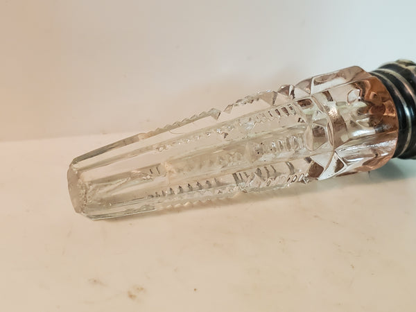 3" cut crystal, sterling topped perfune bottle