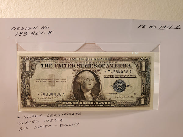 1957-A U.S. one dollar Star Silver Certificate FR-1411D