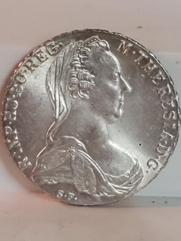 1780 Maria Teresa Thaler silver coin Austria .833