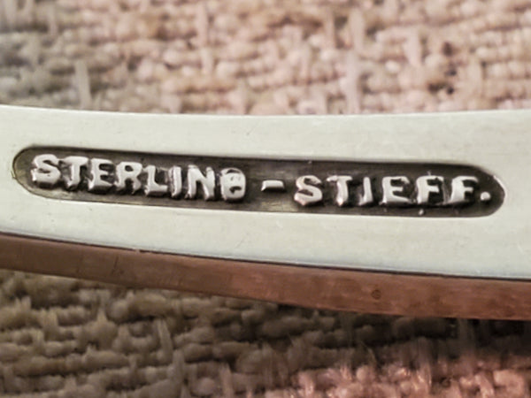 Stieff sterling silver Bon Bon, nut spoon ROSE motif