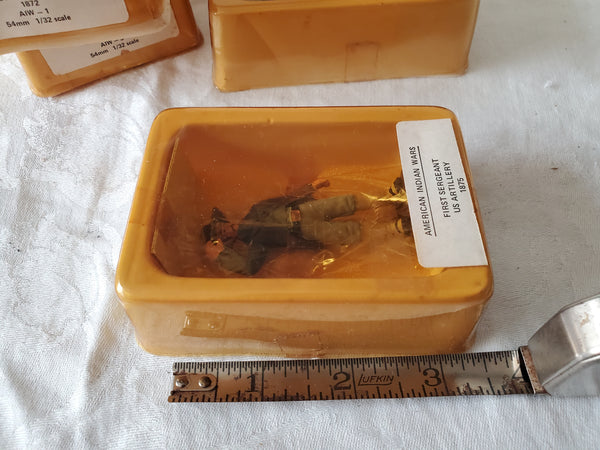 Reeves International set of 4 Indian Wars lead figures, AIW-1,2,3,4