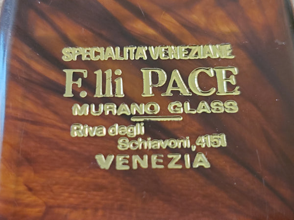 Murano caned Milleflori glass 14k pendant, Venezia