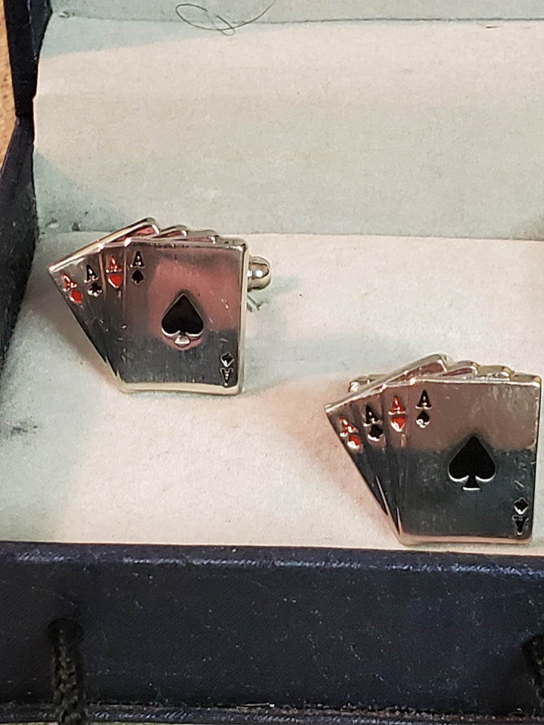 Bey-Berk 4 Aces poker cufflinks
