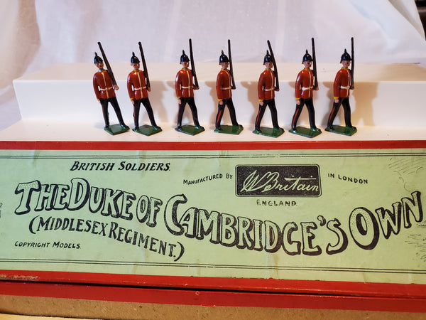 Britains Middlesex Regiment 7 pcs set, box pre-war
