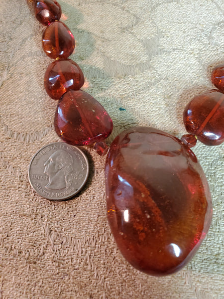 Mega Baltic Amber Necklace with insect