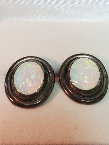 Gilo & Grace Najai Opal earrings sterling Navajo