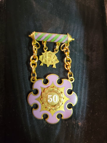 Daughters of Rebekah 50 year pin Oddfellows NY