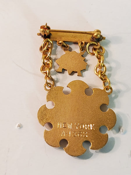 Daughters of Rebekah 50 year pin Oddfellows NY