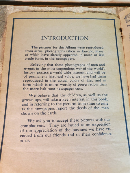 Souvenir Album of Great European War, original!! 1914