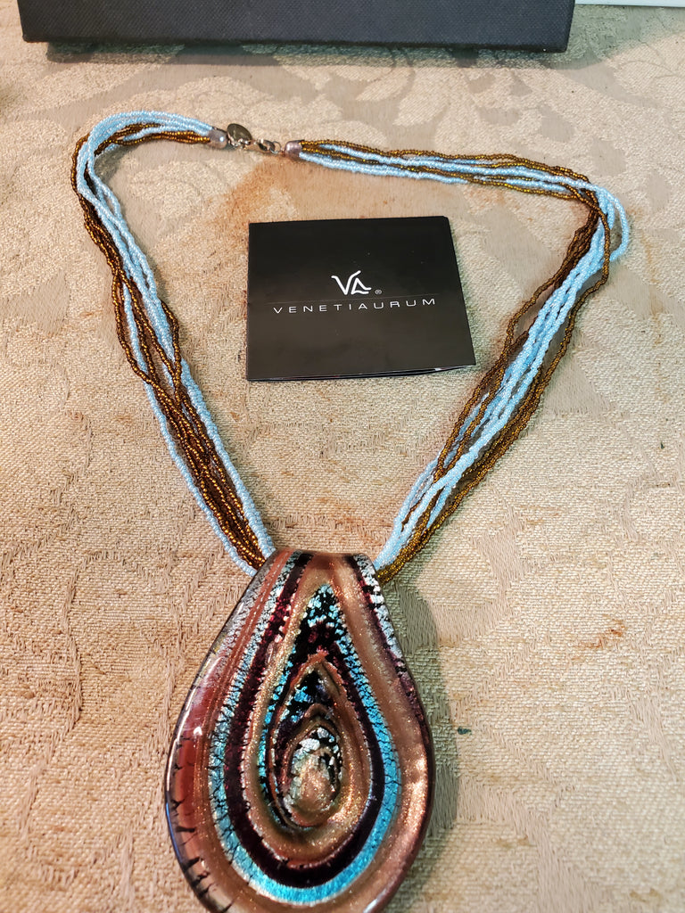 Venetiaurum, Venitian gold glass pendant neclace