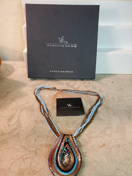 Venetiaurum, Venitian gold glass pendant neclace