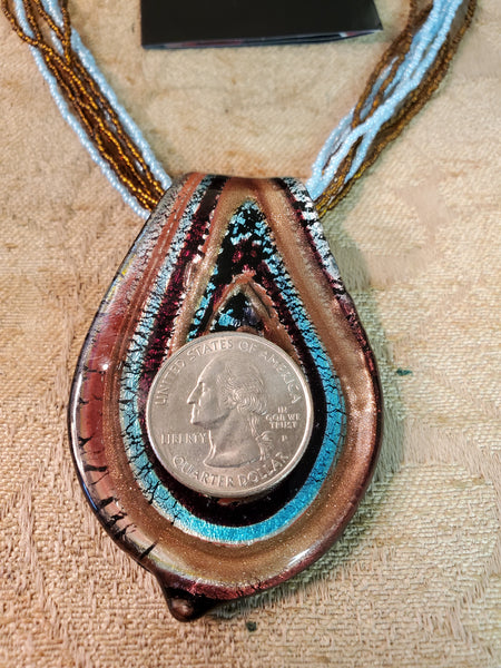 Venetiaurum, Venitian gold glass pendant neclace