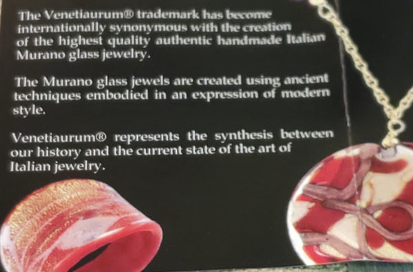 Venetiaurum, Venitian gold glass pendant neclace
