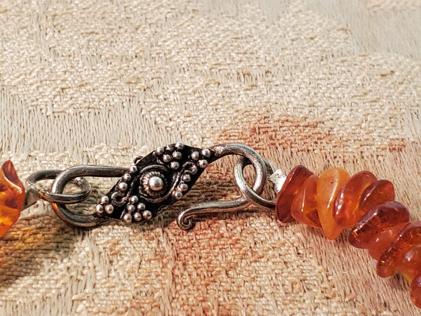 American Indian Turquiose & Amber 17" Necklace