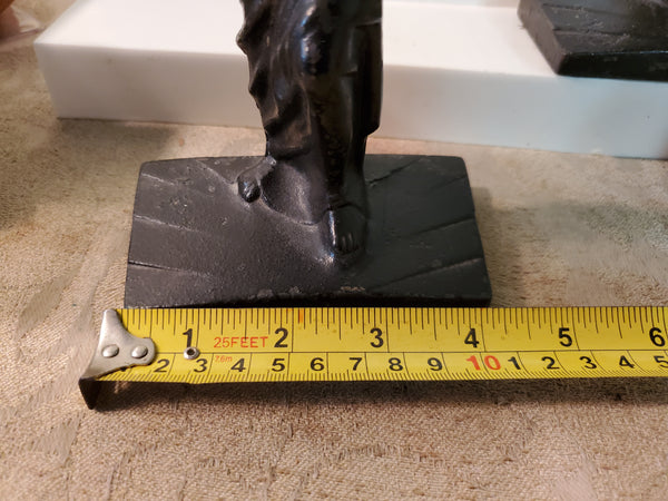 1920'S RARE "VENUS DE MILO" CAST IRON BRONZE NEOCLASSICAL BOOKEND STATUES