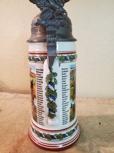 Imperial German 1904 Lithopane Military Stein