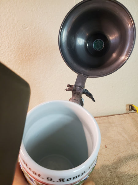 Imperial German 1904 Lithopane Military Stein