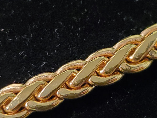 Swarovski Goldtone & black necklace, crystal, 16", 1980s