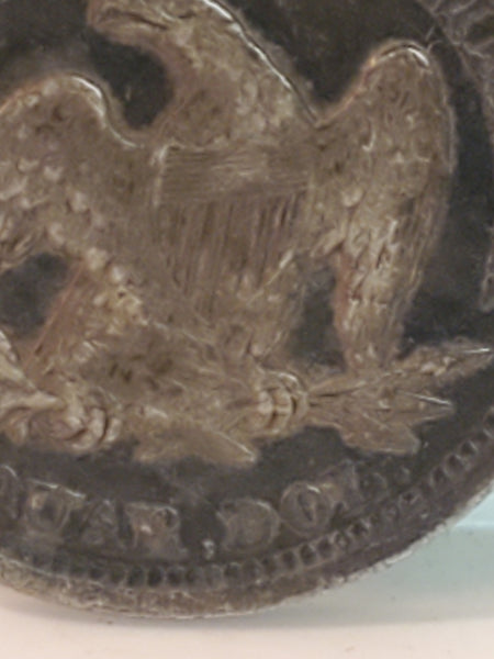 1858 seated Liberty quarter 25 cents VF condition