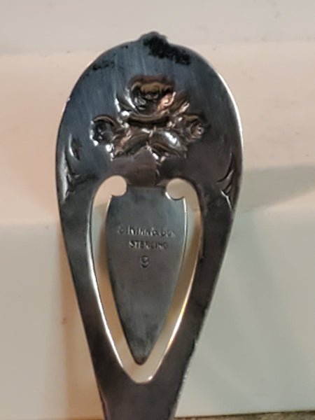 S. KIRK & Sons bookmark, sterling repousse