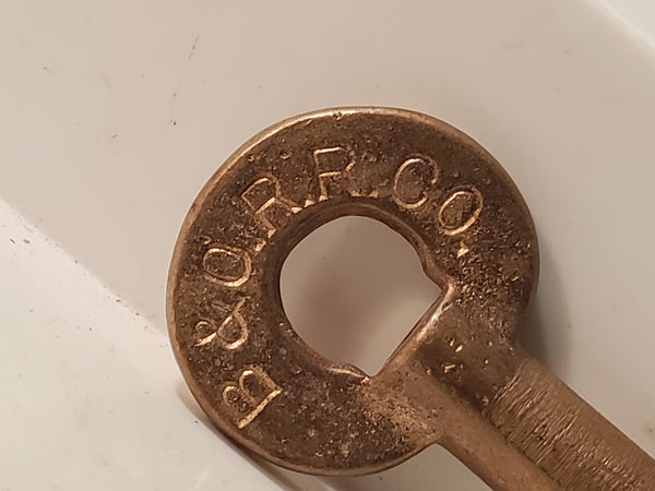 B & O railroad brass switch key Slaymaker