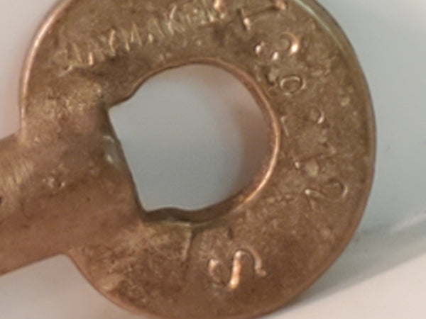 B & O railroad brass switch key Slaymaker