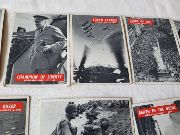 Lot of 30 War Bulletin PCGC MILITARY Cards WWII